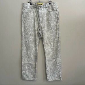Men’s 36x30 Golf Wang Crocodile Print jeans NNTs